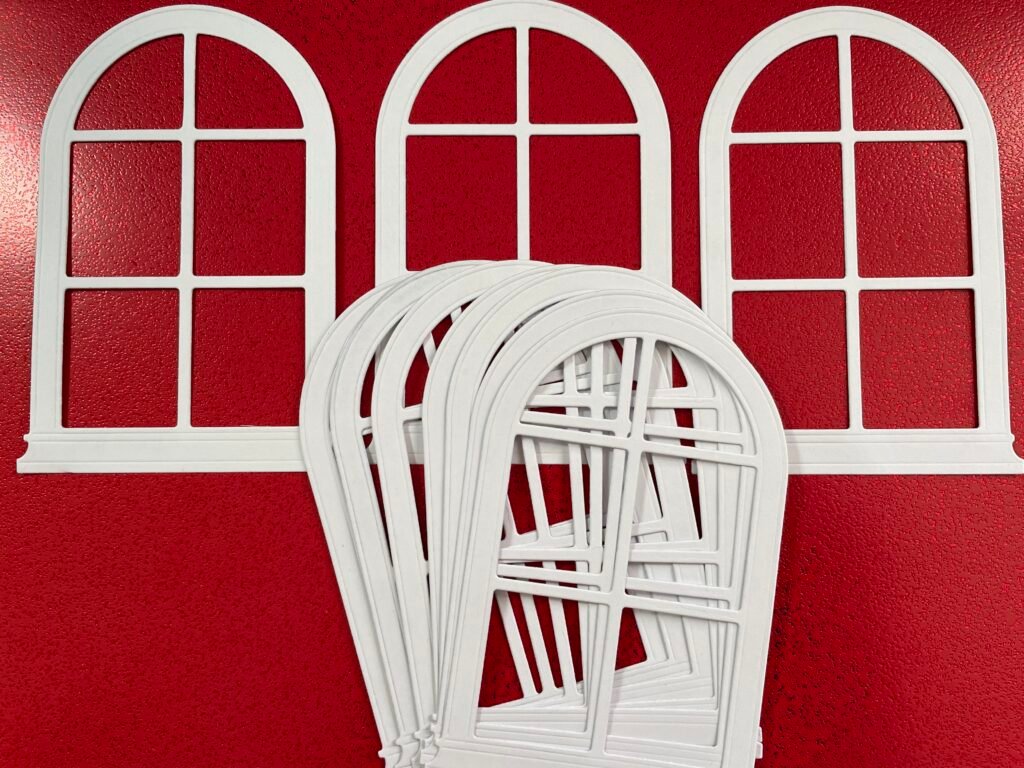 arched die cut windows