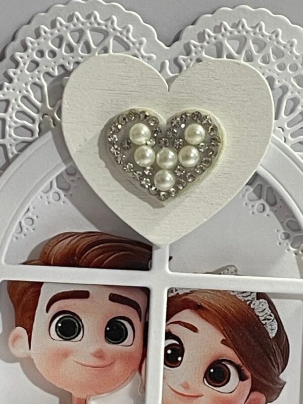 2 x Luxury Handmade Wedding Card Topper Kit - BRIDE & GROOM - Image 2