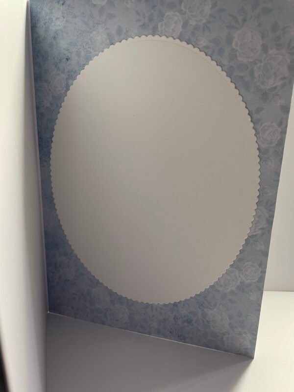 5x7" Luxury Shabby Chic BLUE/PINK All Occasion Greeting Card & Envelope - Image 2