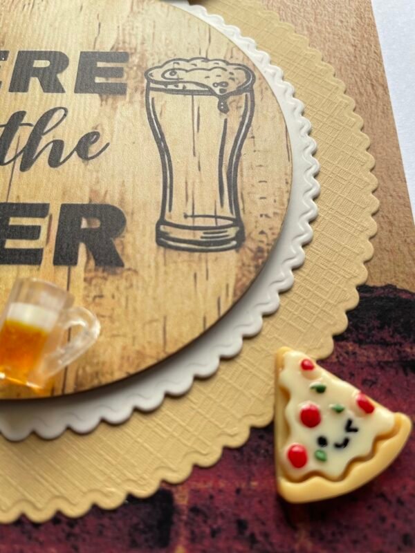 BEER Themed Handmade Birthday Greeting Card & Envelope FREE PERSONALISATION - Image 3