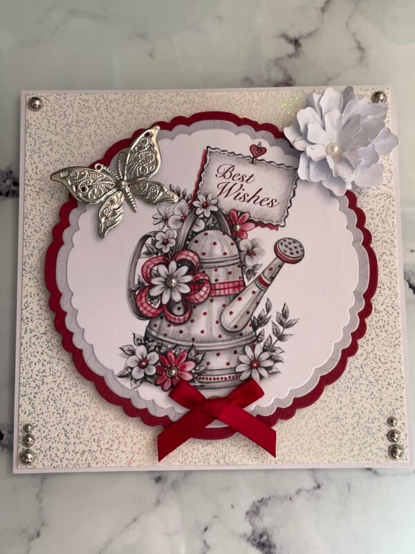 2 X 5X5" All Occasion 3D Handmade card Toppers FLORAL WISHES - Image 3
