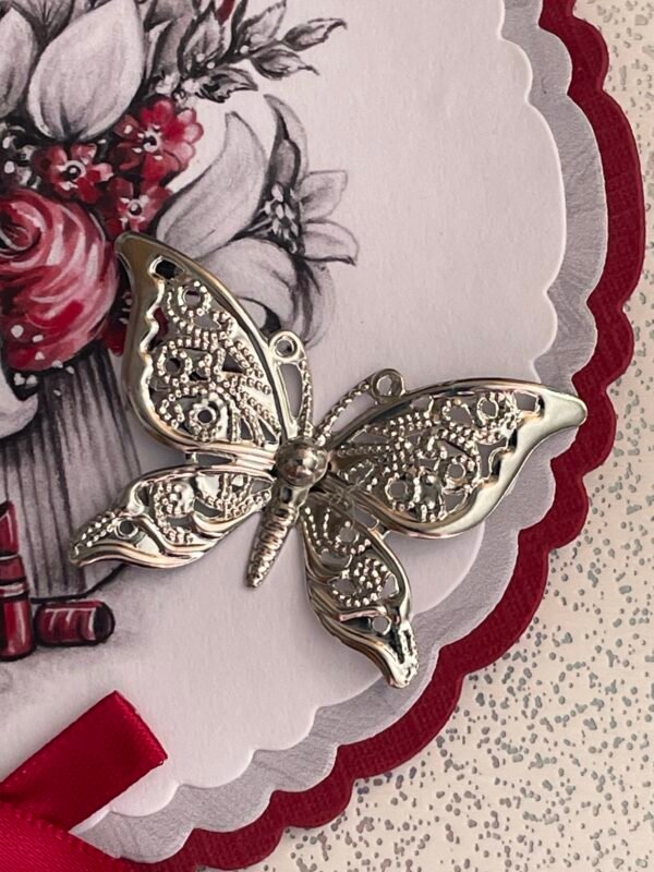 2 X 5X5" All Occasion 3D Handmade card Toppers FLORAL WISHES - Image 8