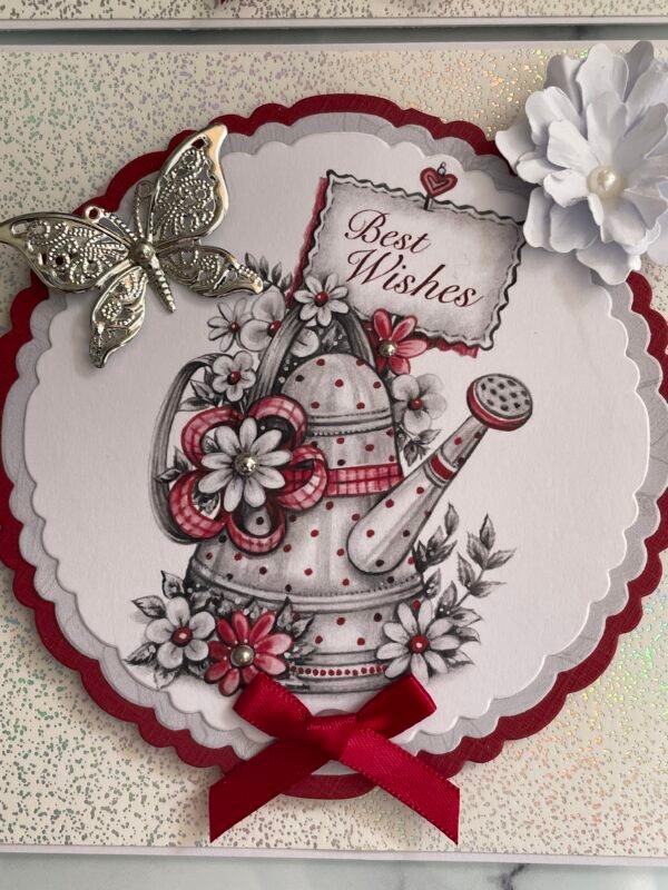 2 X 5X5" All Occasion 3D Handmade card Toppers FLORAL WISHES - Image 5