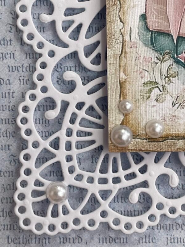 6x6" 3D Inspirational Shabby Handmade Card Topper BOOKS - Image 7