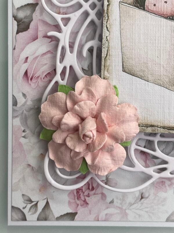 6x6" Luxury 3D Shabby Handmade Card Topper BOX OF CHOCOLATES - Image 3