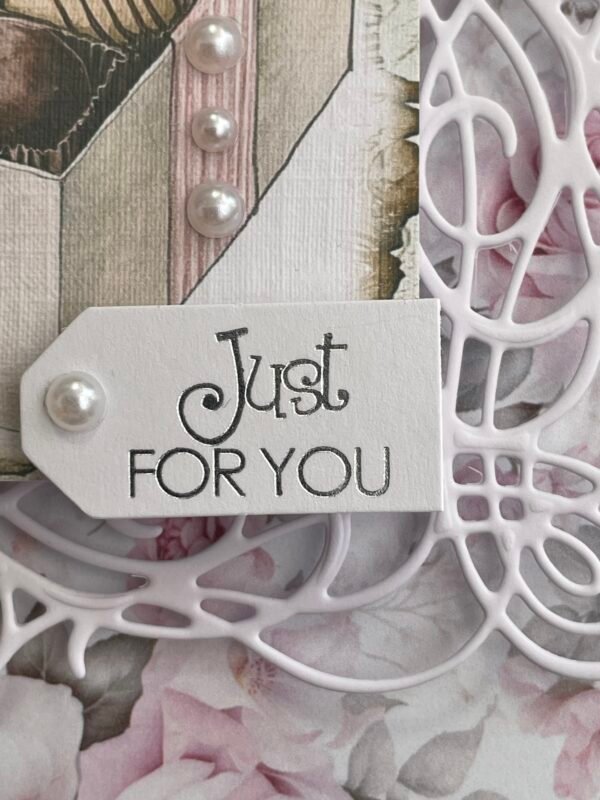 6x6" Luxury 3D Shabby Handmade Card Topper BOX OF CHOCOLATES - Image 4