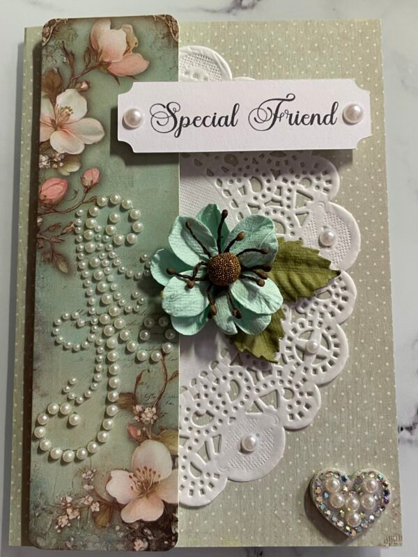 Luxury 3D Shabby SPECIAL FRIEND Card & Envelope. Size A6 - Image 5