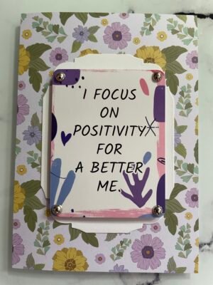 Lilac Floral 3D Card with Positive Verse and envelope. Size A6
