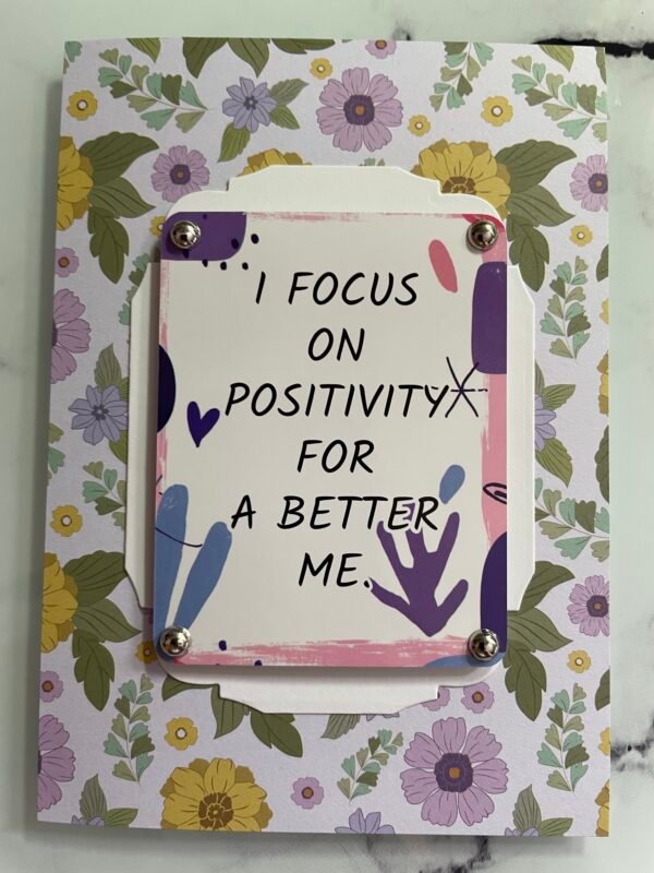 Lilac Floral 3D Card with Positive Verse and envelope. Size A6