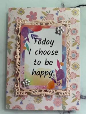 Be Happy - Floral 3D Card and envelope. Size A6