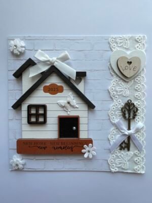 Large Luxury Handmade Card & Envelope - NEW HOME - MOVING - CONGRATULATIONS