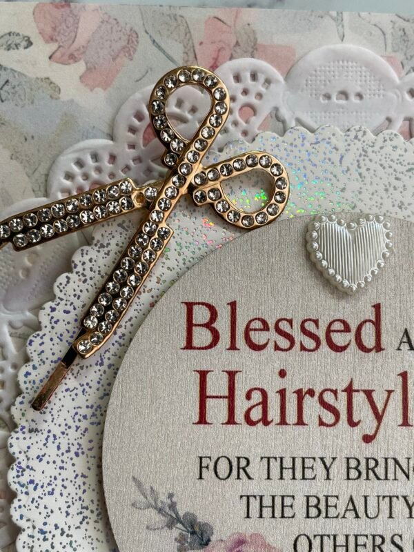 Large Luxury Handmade Card & Envelope - HAIRDRESSER - HAIR STYLIST - Image 2