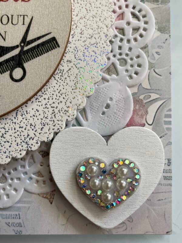 Large Luxury Handmade Card & Envelope - HAIRDRESSER - HAIR STYLIST - Image 4