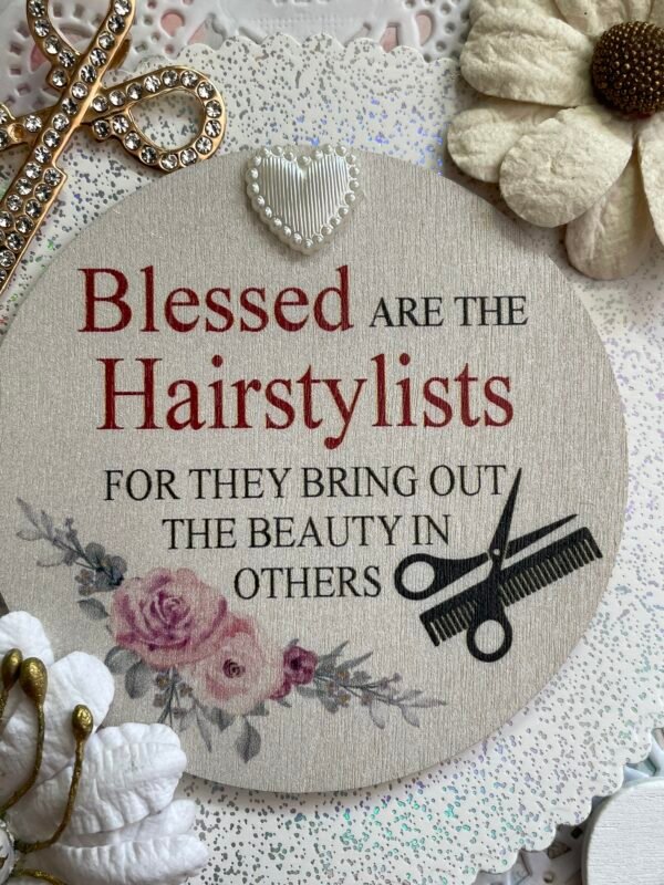 Large Luxury Handmade Card & Envelope - HAIRDRESSER - HAIR STYLIST - Image 7