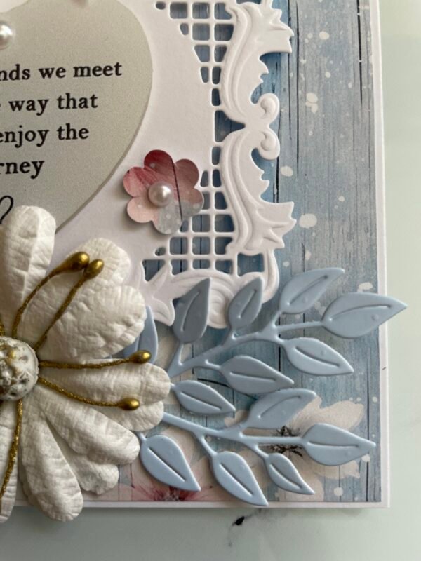 6X6" Luxury Distressed Handmade Card Topper - BIRTHDAY & FRIENDSHIP - Image 6