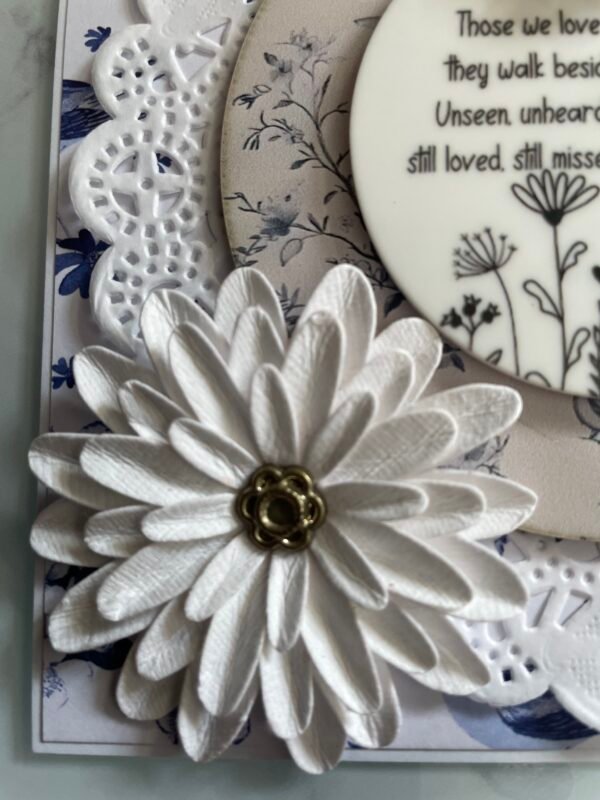 6x6" Luxury Handmade Floral Card Topper SYMPATHY COMFORT - Image 3