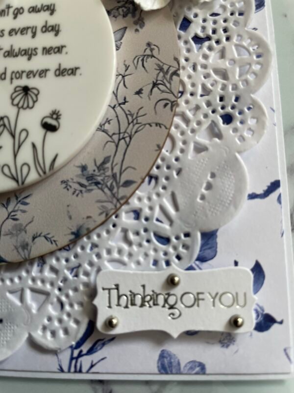 6x6" Luxury Handmade Floral Card Topper SYMPATHY COMFORT - Image 4