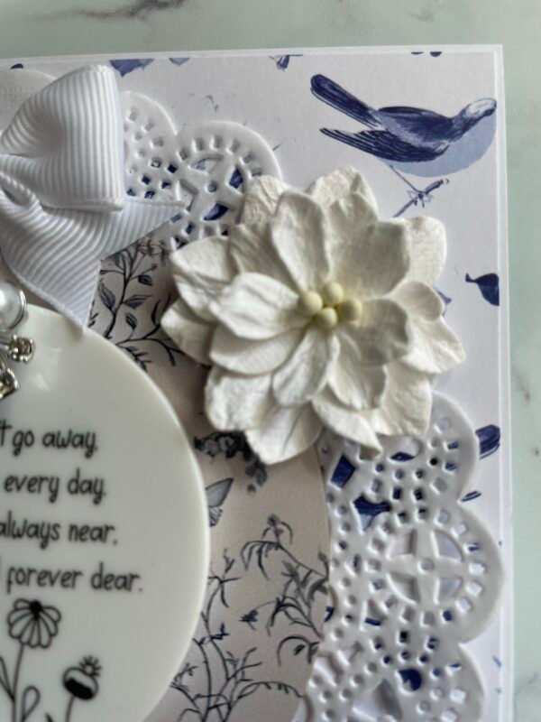 6x6" Luxury Handmade Floral Card Topper SYMPATHY COMFORT - Image 5