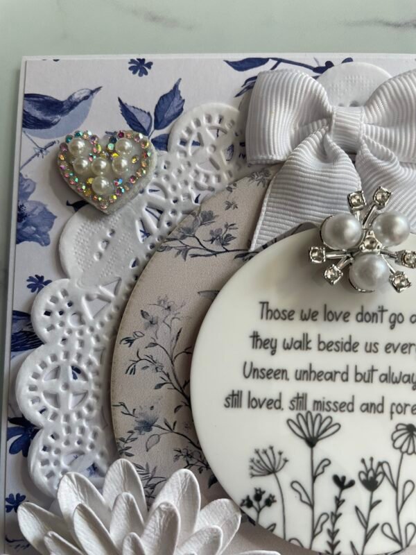 6x6" Luxury Handmade Floral Card Topper SYMPATHY COMFORT - Image 6