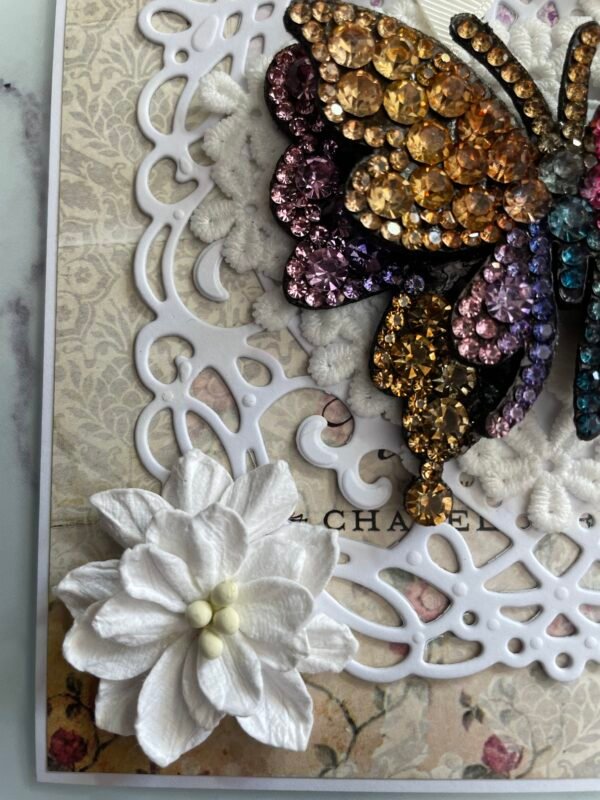 6x6" Luxury 3D Card Topper Sparkly Butterfly - SHINE BRIGHTLY - Image 4