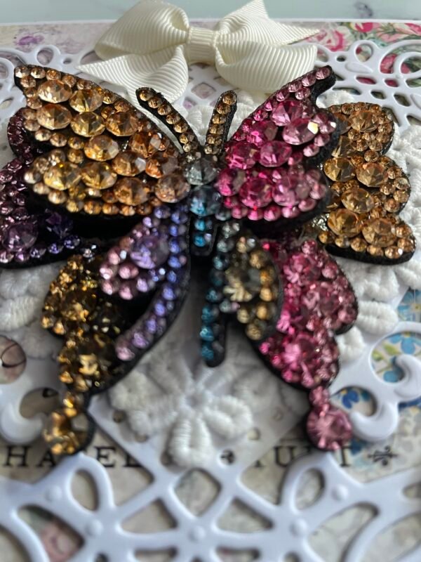 6x6" Luxury 3D Card Topper Sparkly Butterfly - SHINE BRIGHTLY - Image 2