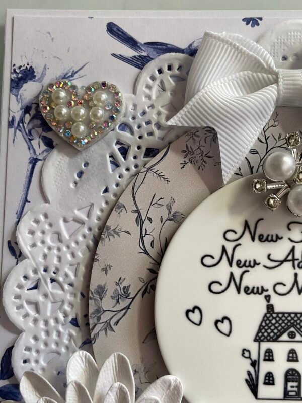 6x6" NEW HOME Luxury 3D Handmade Card Topper & Sentiment Verse - Image 6