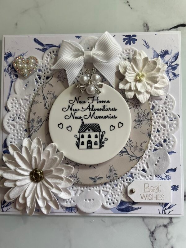 6x6" NEW HOME Luxury 3D Handmade Card Topper & Sentiment Verse - Image 8