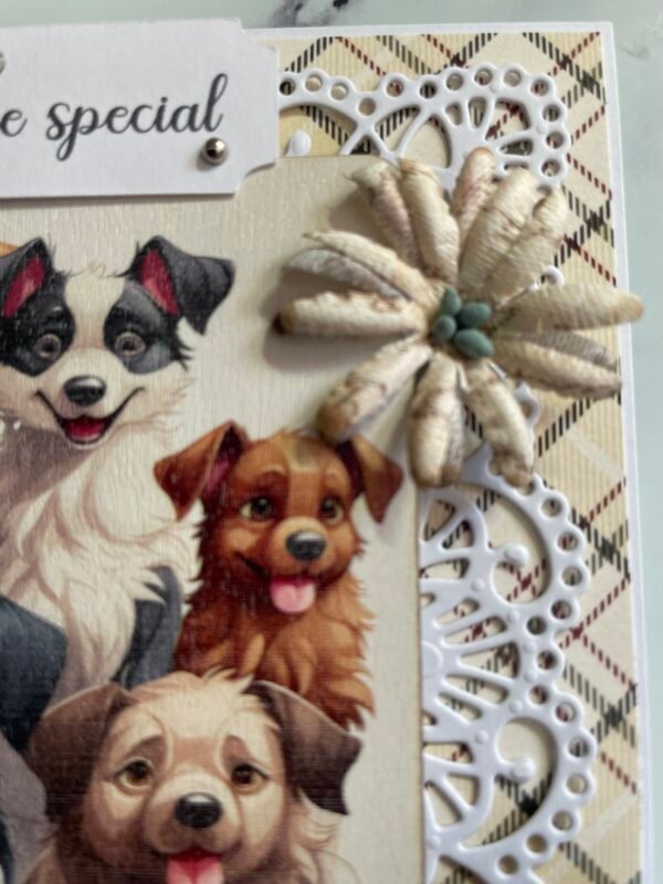 6x6" Luxury Handmade Card Topper - Dogs - TO SOMEONE SPECIAL - Image 6