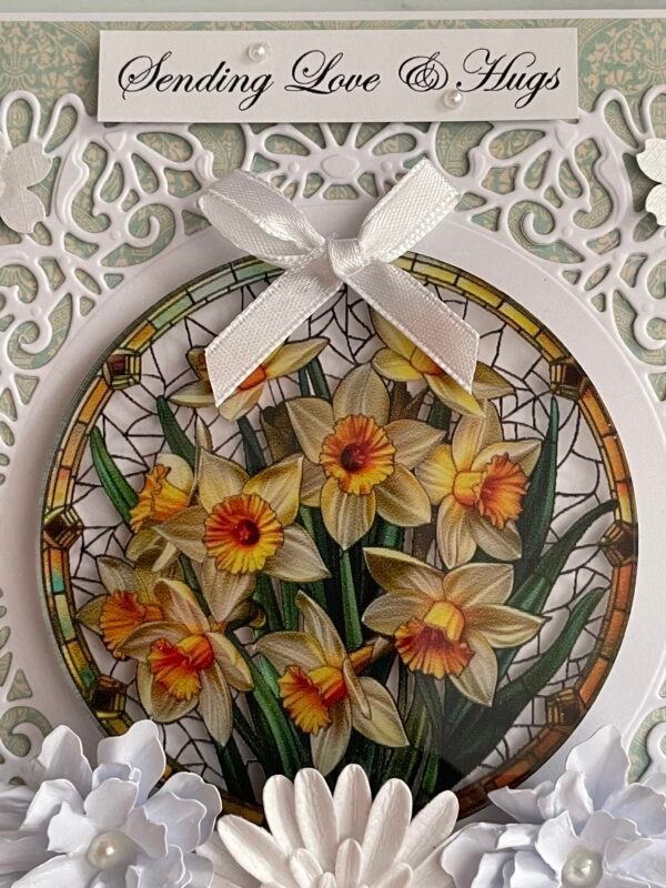 6x6" Luxury 3D Handmade Card Topper DAFFODIL DELIGHT - Image 4