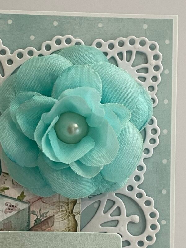 6x6" Luxury 3D Handmade Shabby Card Topper - Wrapped Gift - Celebrate - Image 4