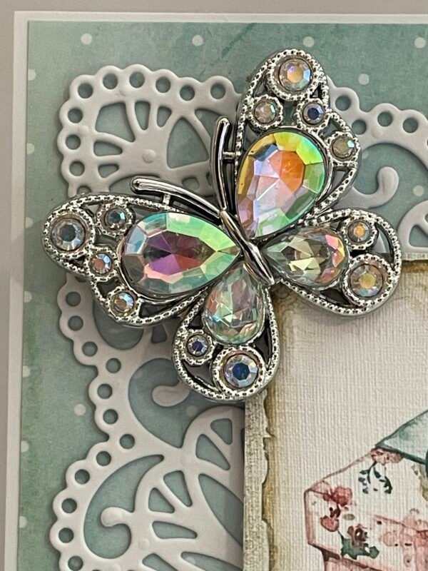 6x6" Luxury 3D Handmade Shabby Card Topper - Wrapped Gift - Celebrate - Image 5