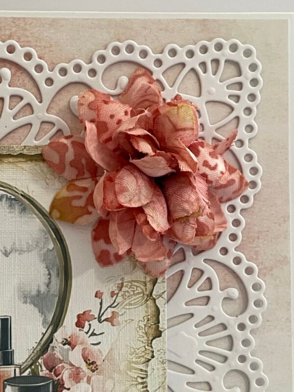 6x6" Luxury 3D Shabby Card Topper - PERFUME COSMETICS - All Occasion - Image 4