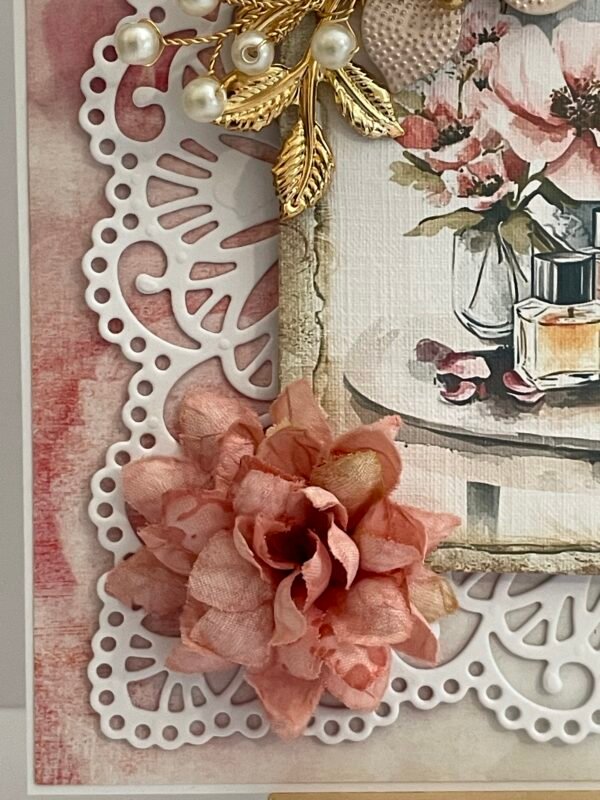 6x6" Luxury 3D Shabby Card Topper - PERFUME COSMETICS - All Occasion - Image 7