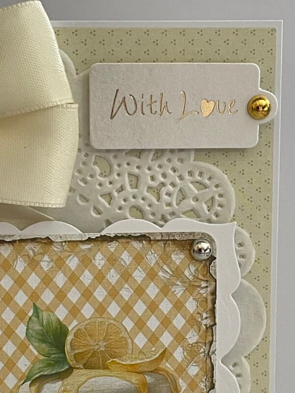 6x6" Luxury 3D Handmade Card Topper - LEMON CAKE - Image 5