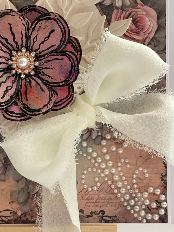 All Occasion 3D Vintage Shabby Floral Card Topper 6x6" - Image 3