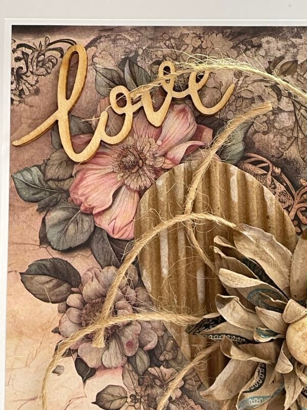 6x6" Rustic Handmade Heart Card Topper - All Occasion - Love - Image 4