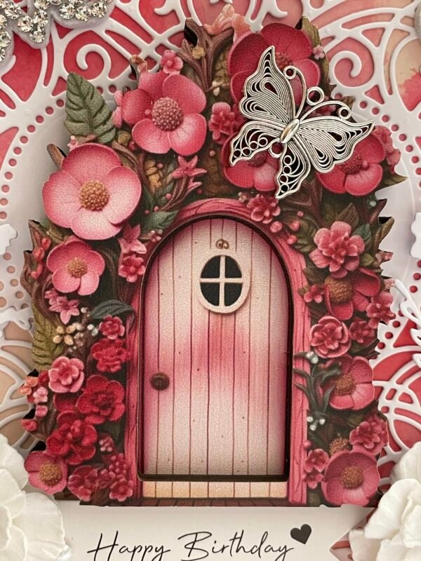 6x6" 3D Luxury Handmade Birthday Topper -Fantasy Woodland Door - Image 2