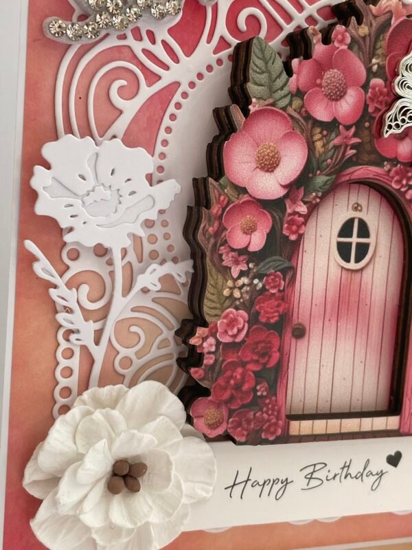 6x6" 3D Luxury Handmade Birthday Topper -Fantasy Woodland Door - Image 3