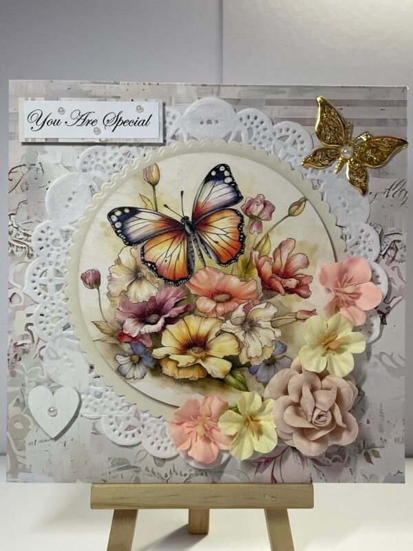 Luxury 3D Handmade Card & Envelope - Floral - Butterfly - YOU ARE SPECIAL - Image 8