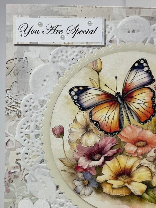 Luxury 3D Handmade Card & Envelope - Floral - Butterfly - YOU ARE SPECIAL - Image 5
