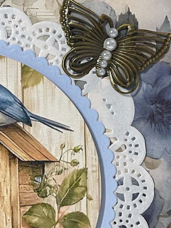 Luxury 3D Handmade Floral Card & Envelope - Birds - Birdhouse - SENDING LOVE - Image 6
