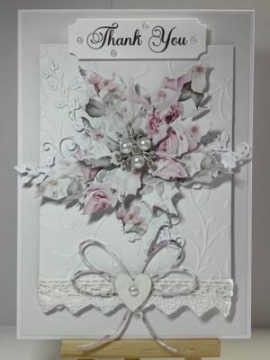 5X7" Luxury 3D Handmade Card Topper - THANK YOU