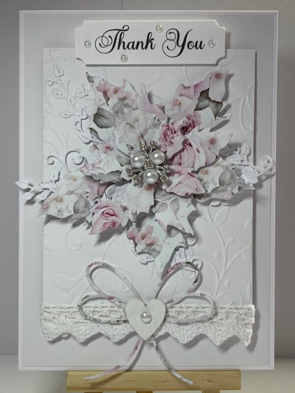 5X7" Luxury 3D Handmade Card Topper - THANK YOU