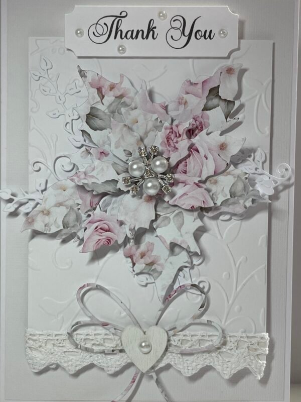 5X7" Luxury 3D Handmade Card Topper - THANK YOU - Image 4