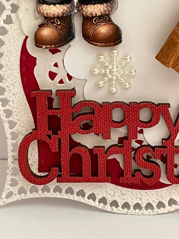 Luxury Handmade Christmas Topper - Red - Cinnamon Sticks - Poinsettia - Snowflakes - Image 5