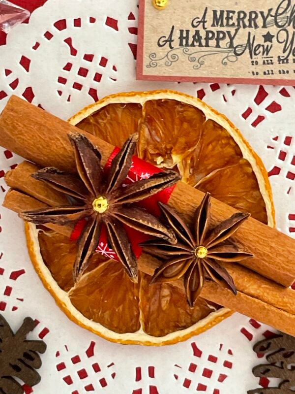 Rustic Handmade Christmas Card Topper - Cinnamon Sticks - Anise - Pine Cones - Image 7