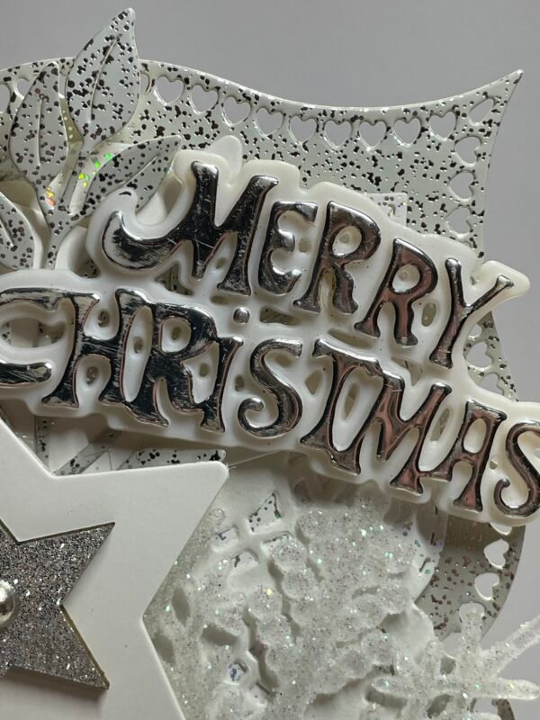 Luxury 6x6" Handmade Christmas Card Topper - Ducks - Snowflakes - Stars - Image 7